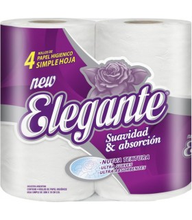 Papel Higiénico Elegante x4uni.