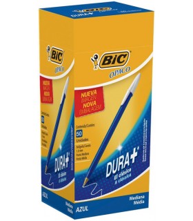 Caja Bolígrafo Bic 1mm Opaco Azul 50unidades