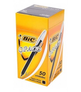 Caja Bolígrafo Bic 1mm Opaco Negro 50unidades