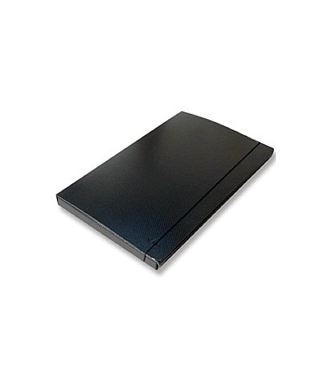 Caja Fibra Negra Oficio 5cm C/Elático