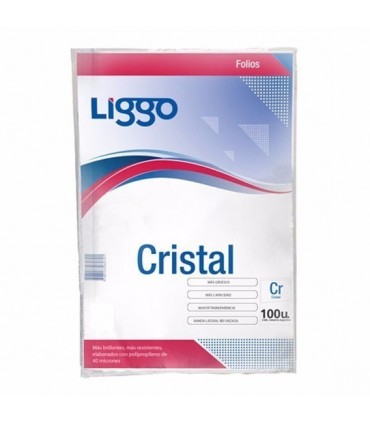 Folios A4 100Unid. Liggo Cristal 40 Mic