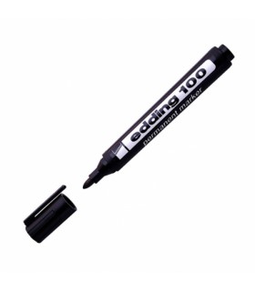Marcador Edding 100 Negro Permanente