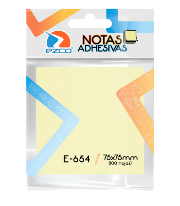 Notas Ezco 75x75 Amarillo 100Hj (Post It)