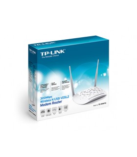 Modem Adsl Wifi+Router 4 P+Usb (Td-W9970) 300Mbps 2 Antenas