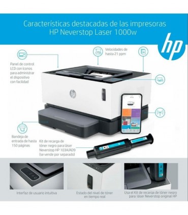 Impresora Hp Laser Neverstop Laser 1000W Hp4Ry23A