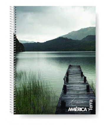 Cuaderno 16/21 Cuadriculado America Terra 80 Hjs Espiral