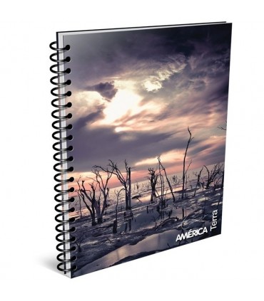 Cuaderno 16/21 Cuadriculado America Terra 80 Hjs Espiral