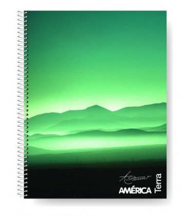 Cuaderno 16/21 Cuadriculado America Terra 80 Hjs Espiral