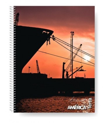 Cuaderno 16/21 Cuadriculado America Terra 80 Hjs Espiral