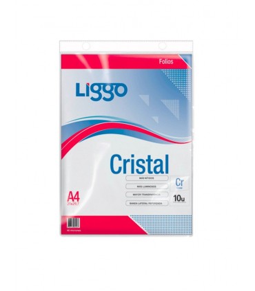 Folios A4 10Un Liggo Cristal 40 Mic