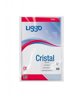 Folios Oficio 100Uni Liggo Cristal 40 Mic