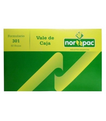 Talonario Norpac 301 Vale De Caja